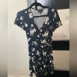 Size small dress, navy blue & floral